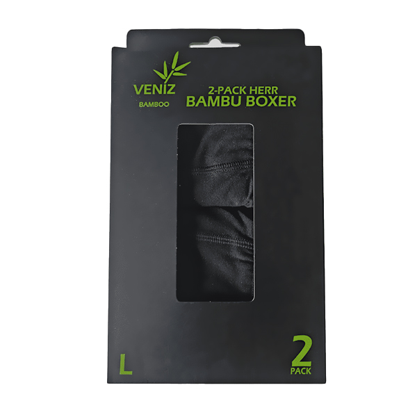 Kalsonger Boxer Bambu svart Veniz Bamboo 2-PACK - 2