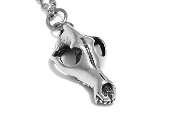Schäferskalle Halsband, Handgjort Hund Döskalle Smycke