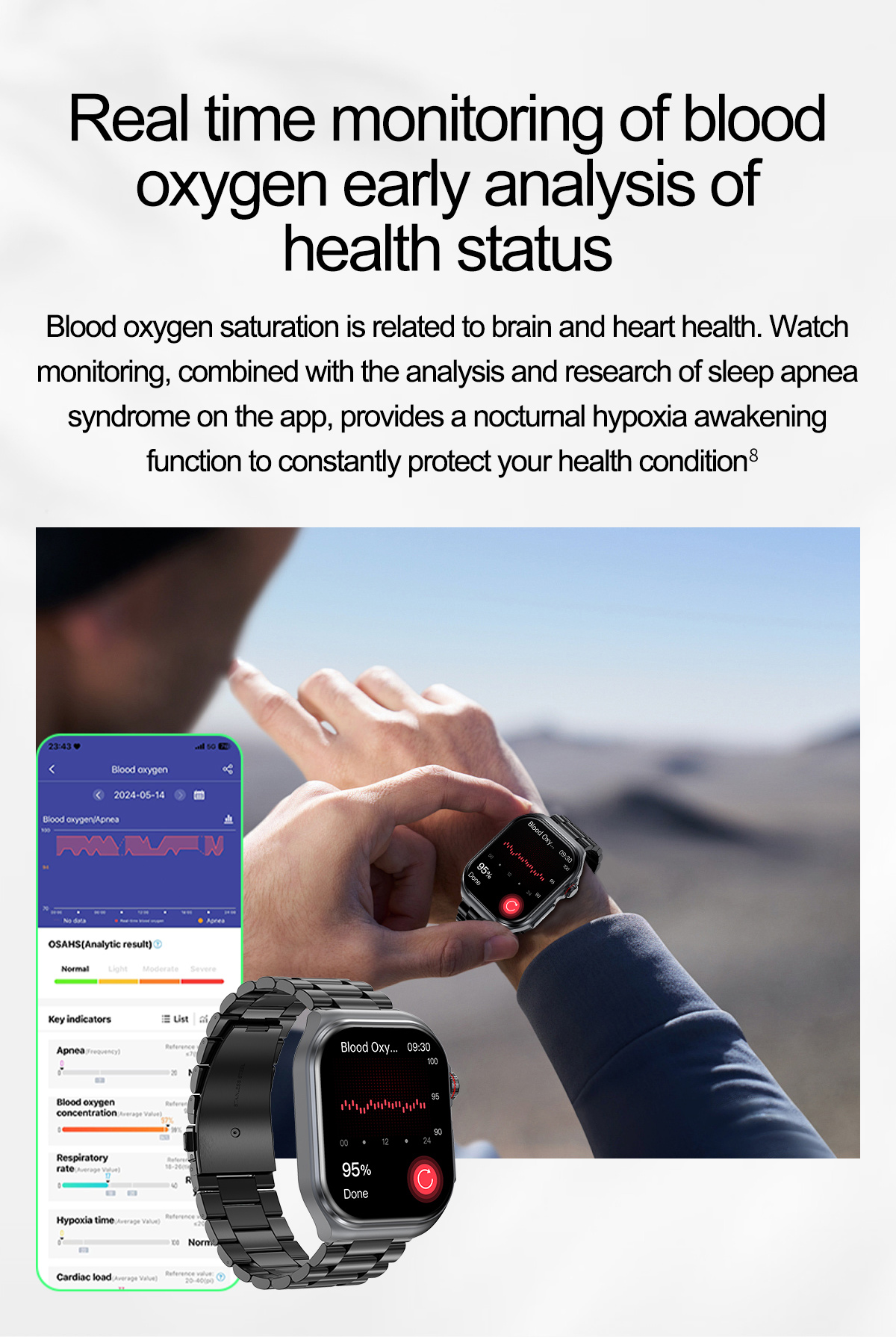 Philippe Palmer Smart Watch LP59 ECG AMOLED Black Rubber - 13