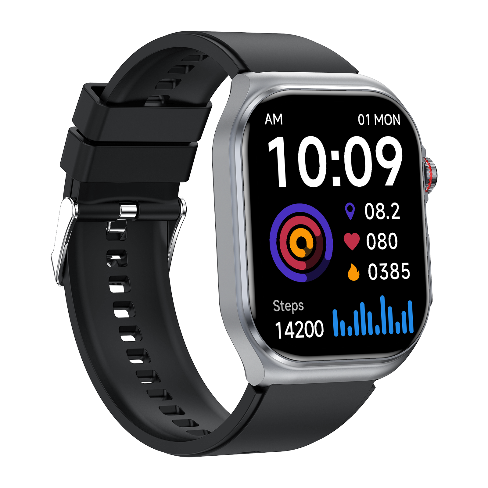 Philippe Palmer Smart Watch LP59 ECG AMOLED Black Rubber - 3
