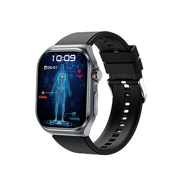Philippe Palmer Smart Watch LP59 ECG AMOLED Black Rubber