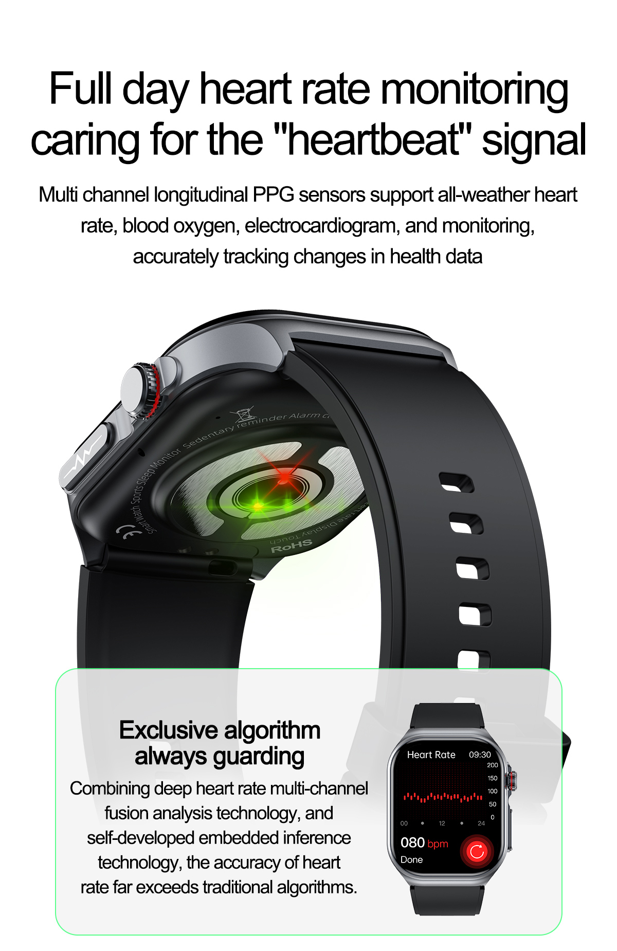 Philippe Palmer Smart Watch LP59 ECG AMOLED Blue Rubber - 8
