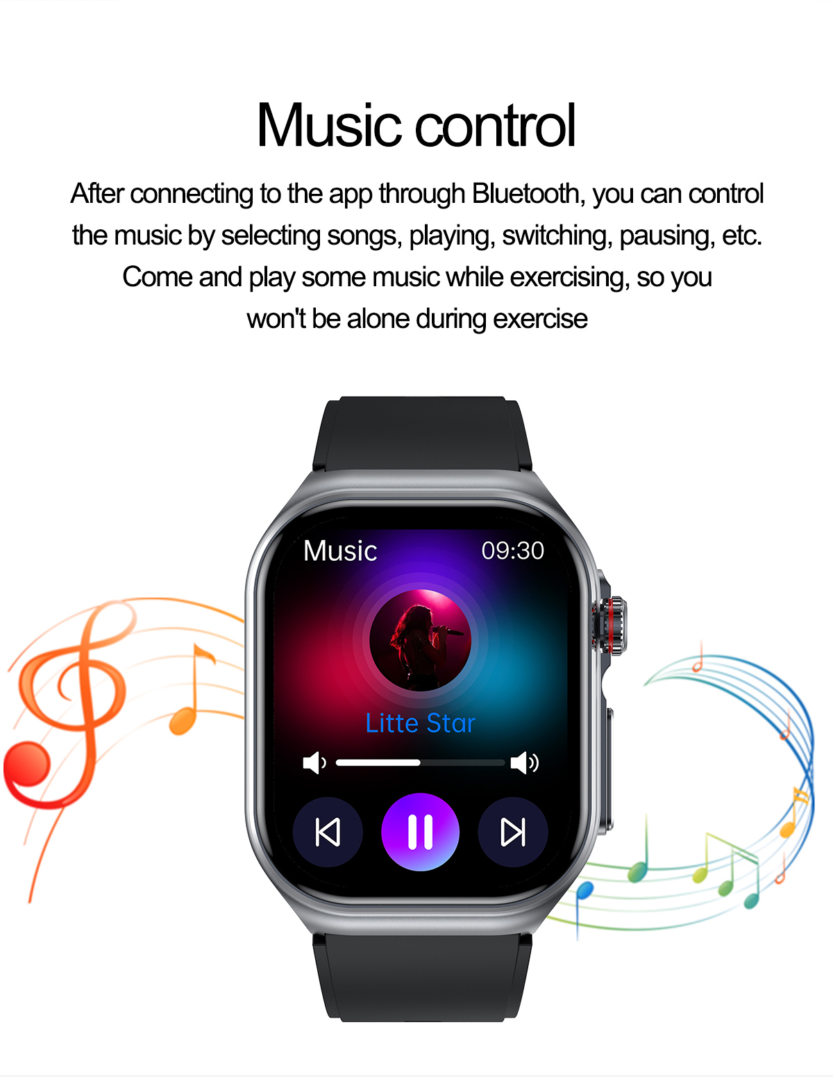 Philippe Palmer Smart Watch LP59 ECG AMOLED Blue Rubber - 25