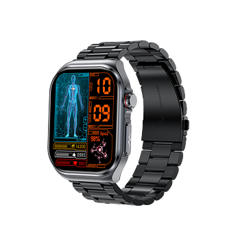Philippe Palmer Smart Watch LP59 ECG AMOLED Black Steel