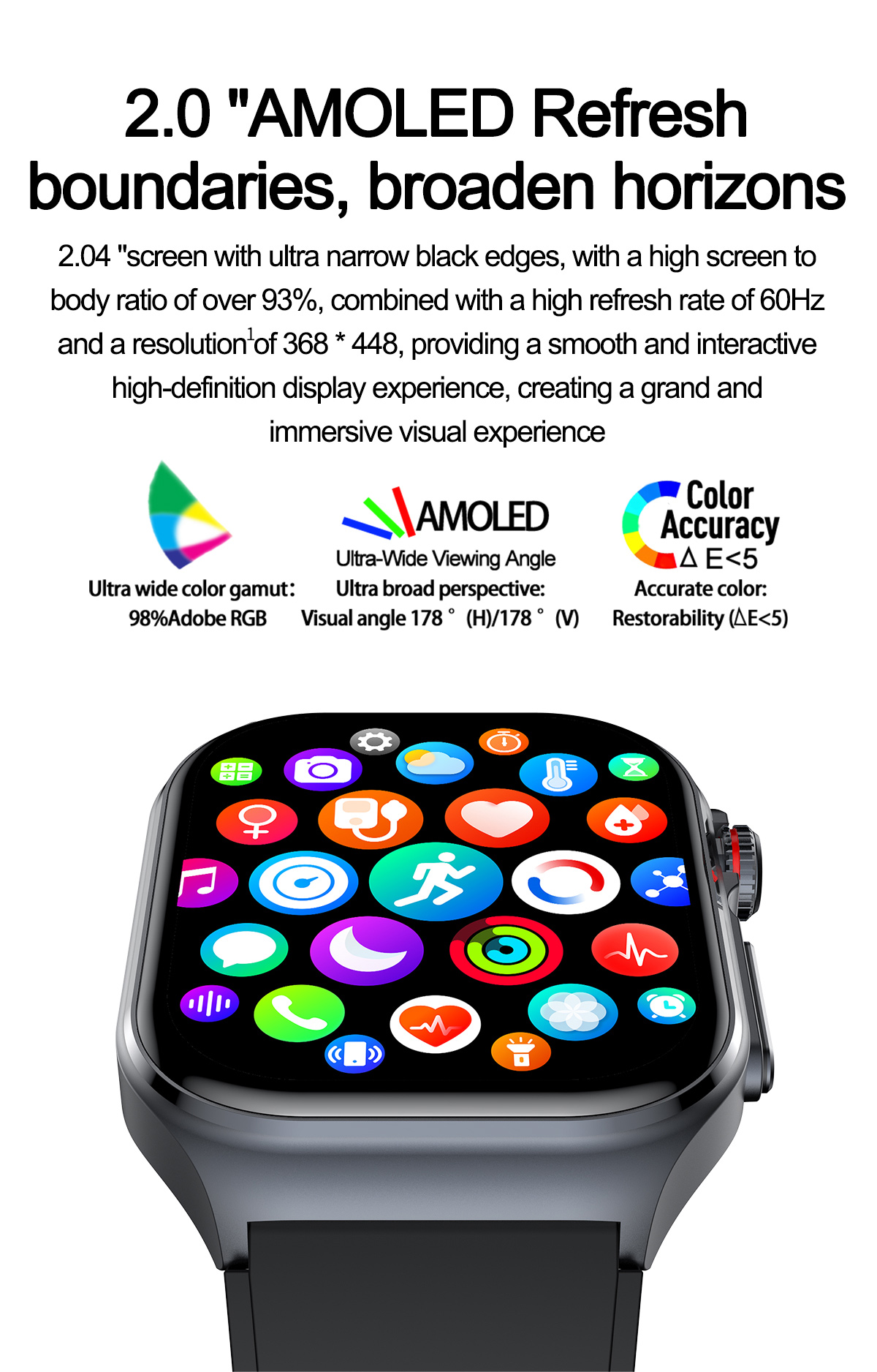 Philippe Palmer Smart Watch LP59 ECG AMOLED Black Steel - 6