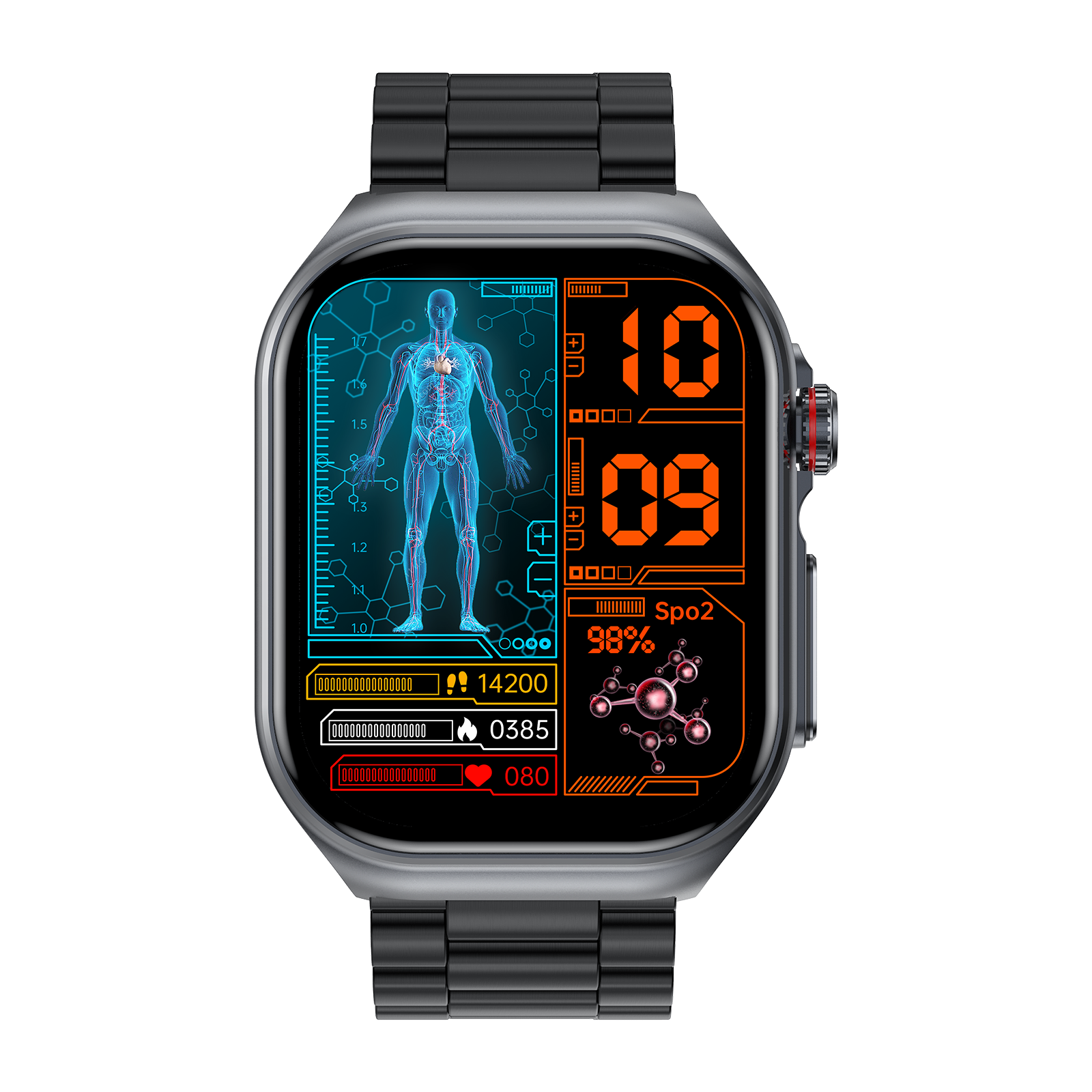 Philippe Palmer Smart Watch LP59 ECG AMOLED Black Steel - 2