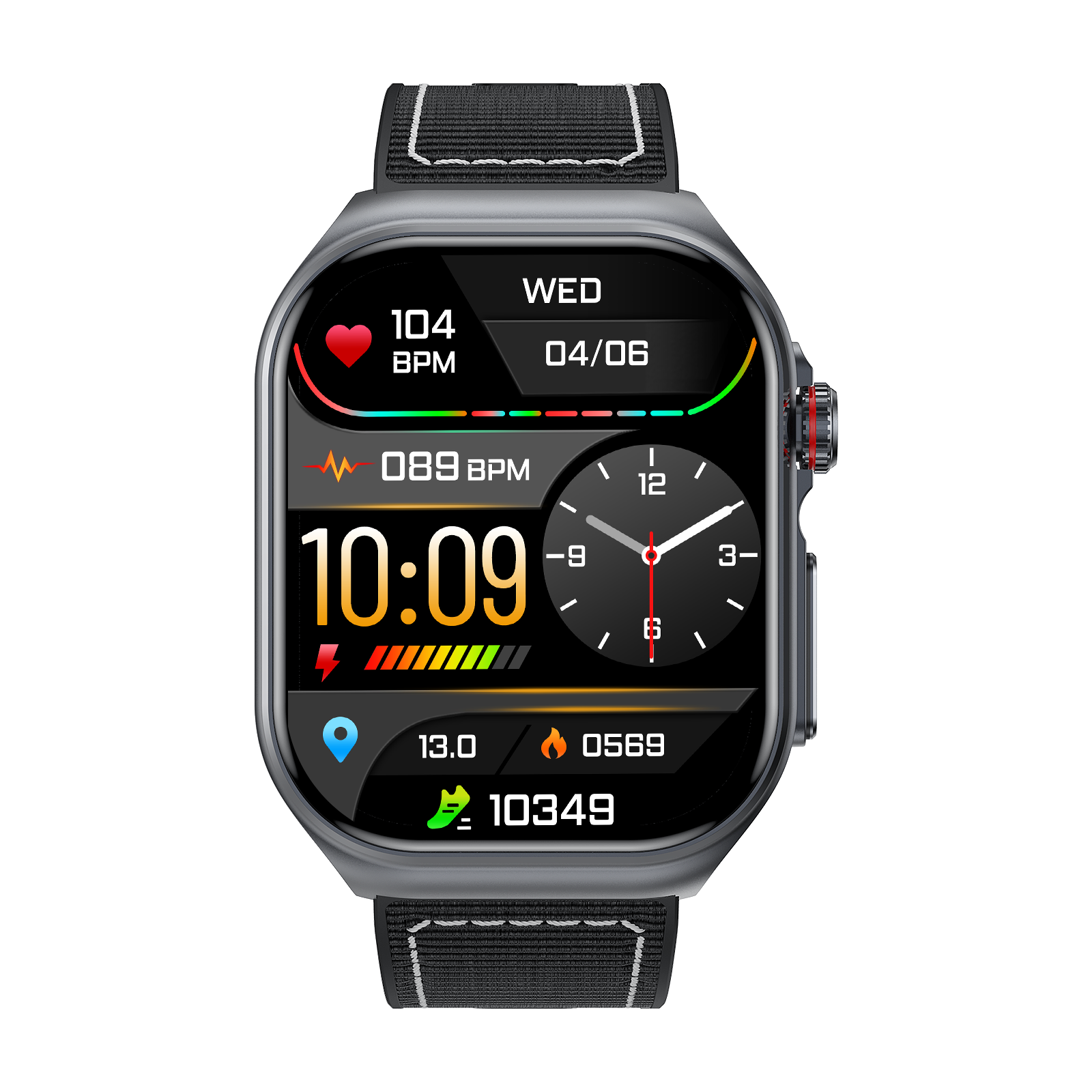 Philippe Palmer Smart Watch LP59 ECG AMOLED Black Nylon - 2