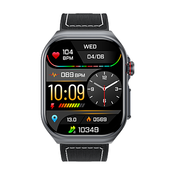 Philippe Palmer Smart Watch LP59 ECG AMOLED Black Nylon