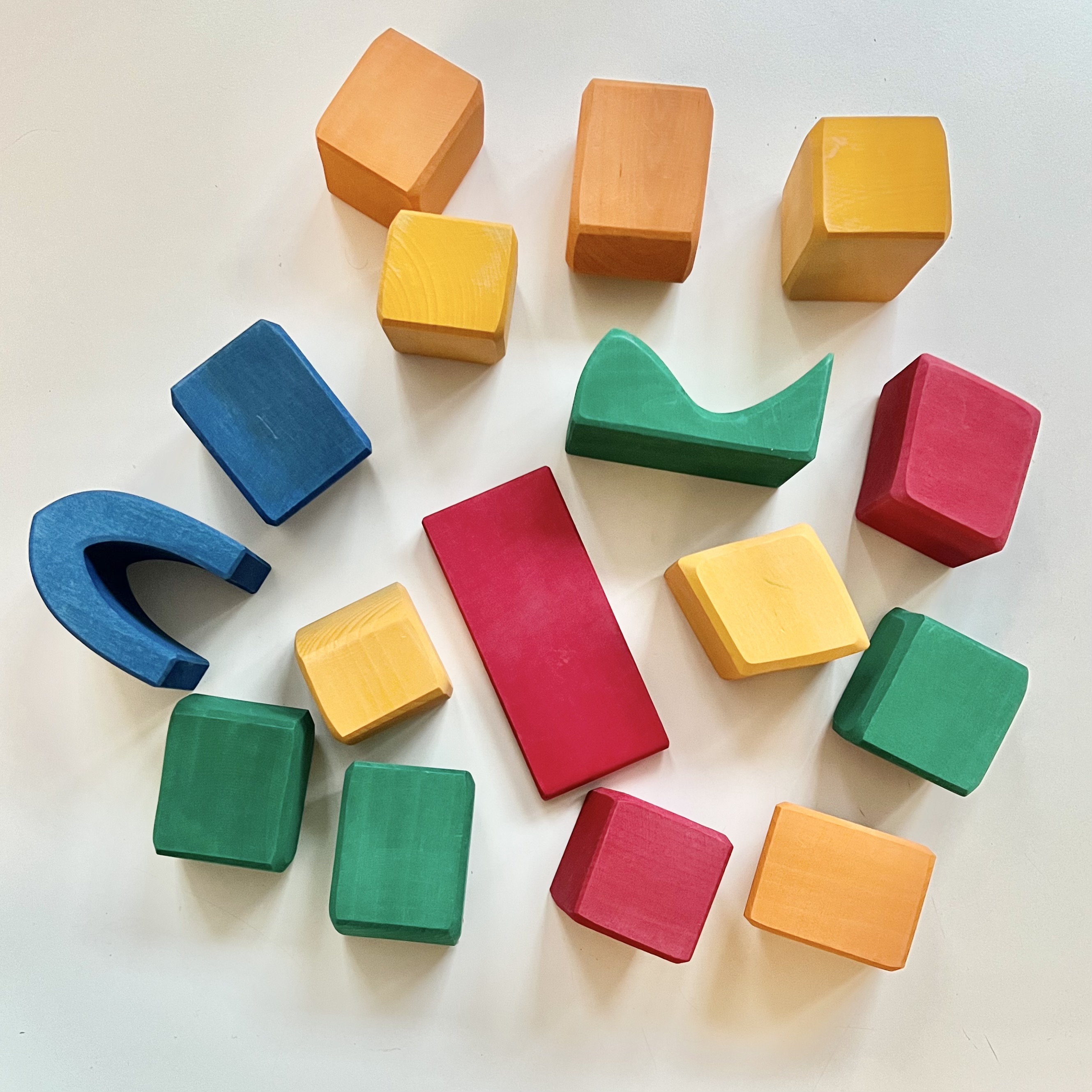 Glückskäfer Byggklossar Regnbåge Stora - Hållbar Waldorf & Montessori-leksak  - 4