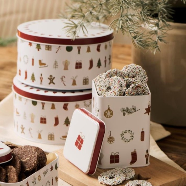 Kakburk Fyrkantig Julmotiv- Liten