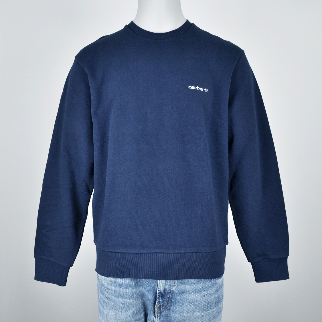 Carhartt WIP - Script Embroidery Sweatshirt Jupiter/White