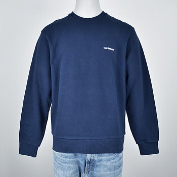 Carhartt WIP - Script Embroidery Sweatshirt Jupiter/White
