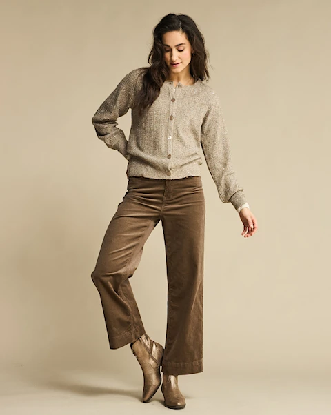 Conny Shiny Cord  Warm Taupe - 4