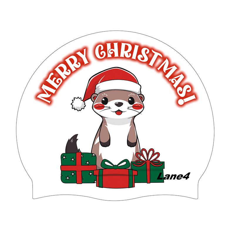 Bathing cap Happy Christmas Chip and Dale