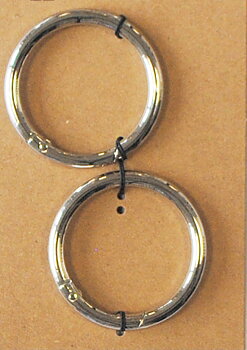O-ring/Karbinhake - Nickel / Silver (32mm)