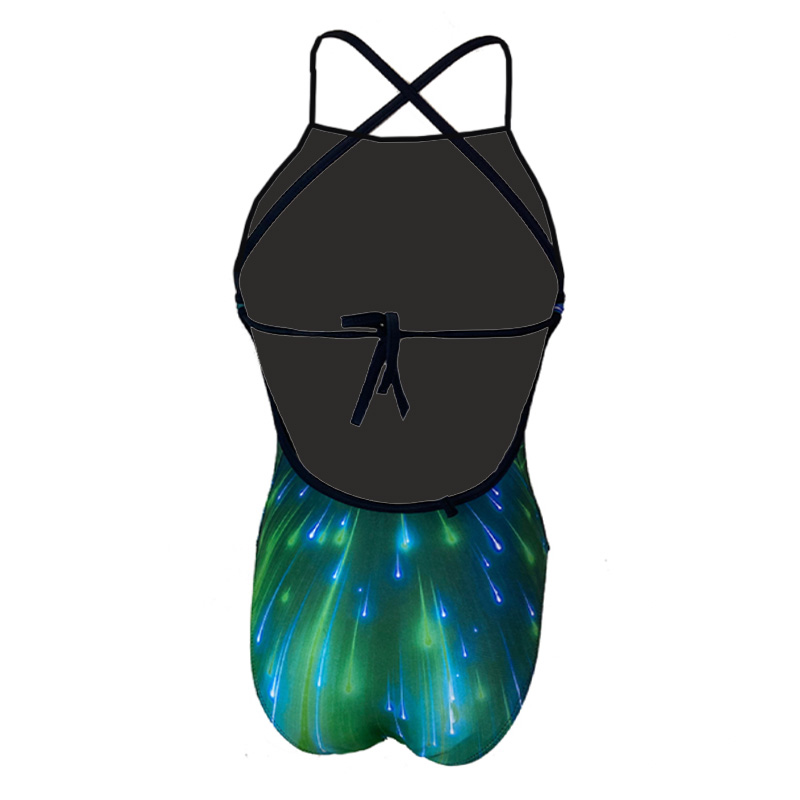 Schwimm-Paket! Universe-Badeanzug mit Schnürung, Flow Isha Elite Schwimmbrille &amp; Brillenetui - 3