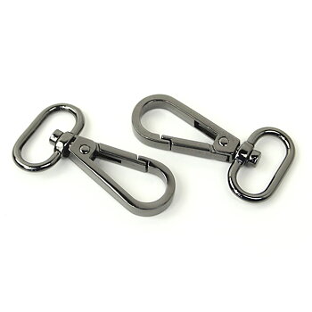 Väsktillbehör - 2st Swivel Hooks 3/4" Gunmetal - Karbinhakar vridbara