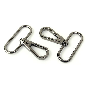 Väsktillbehör - 2st Swivel Hooks 1½" Gunmetal - Karbinhakar vridbara