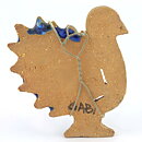 Gabi Citron-Tengborg (1960s) Stylistic Bird Wall Plaque 16 cm