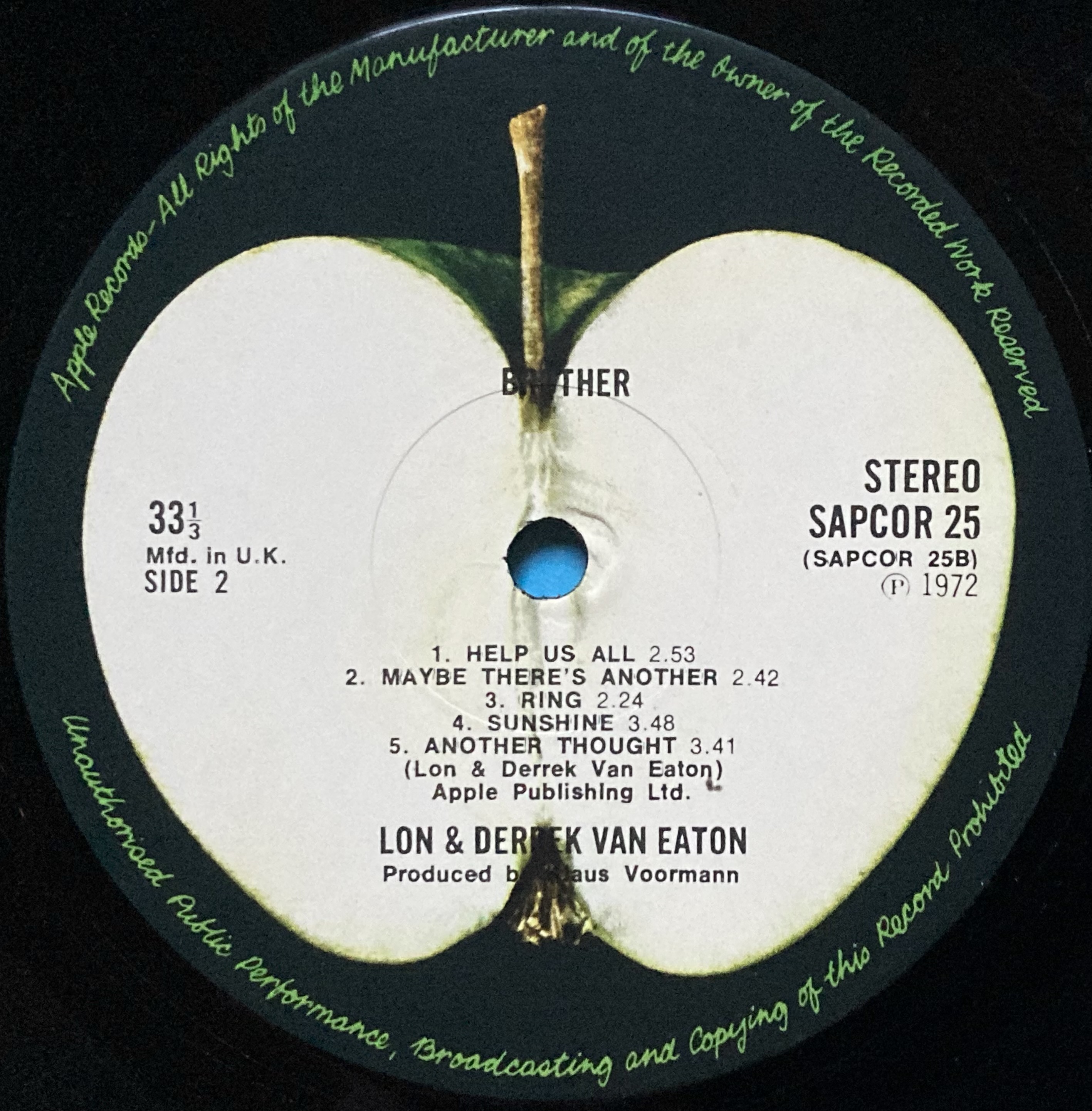 LON & DERREK VAN EATON - Brother to brother UK-orig Apple LP 1972 - 6