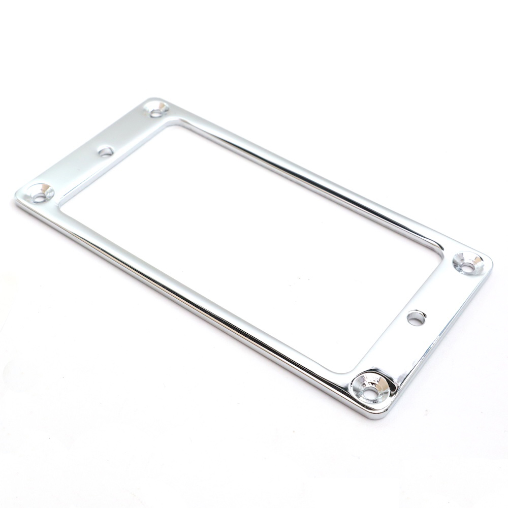 Metal Humbucker Mounting Ring - Flat Bottom 2 x 2 (Chrome)
