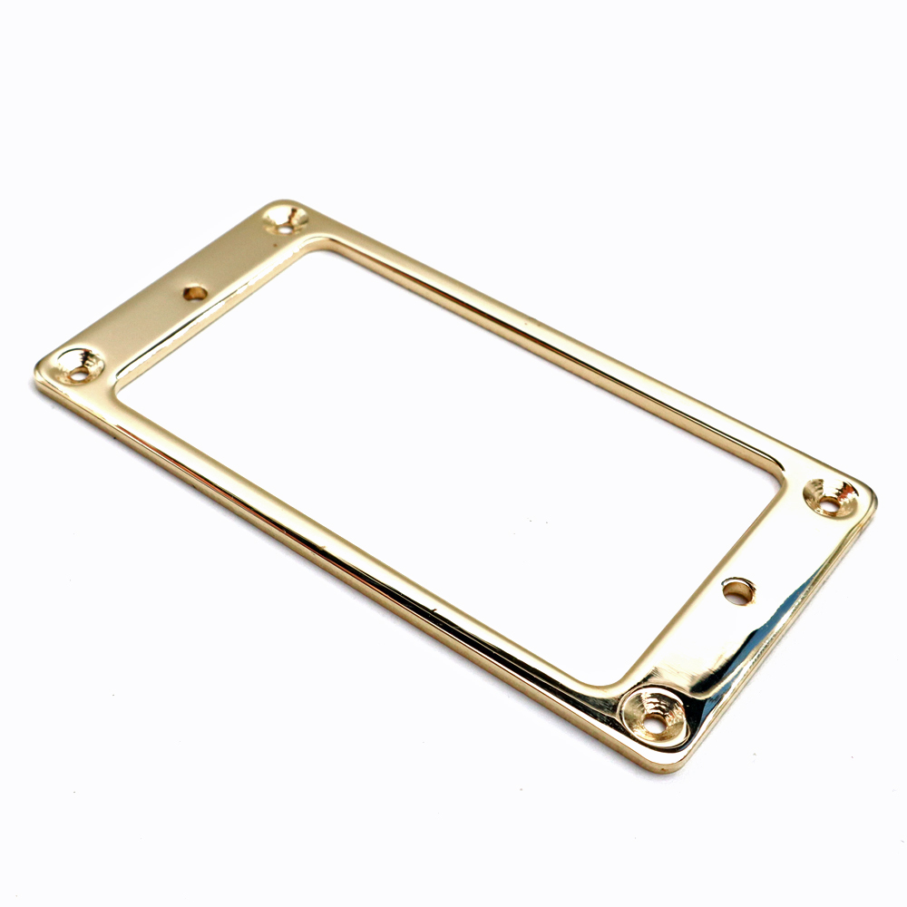 Metal Humbucker Mounting Ring - Flat Bottom 2 x 2 (Gold)