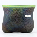 Bertil Vallien (Volcano 1981) Swelling Bowl with Oily Decor 15/12 cm