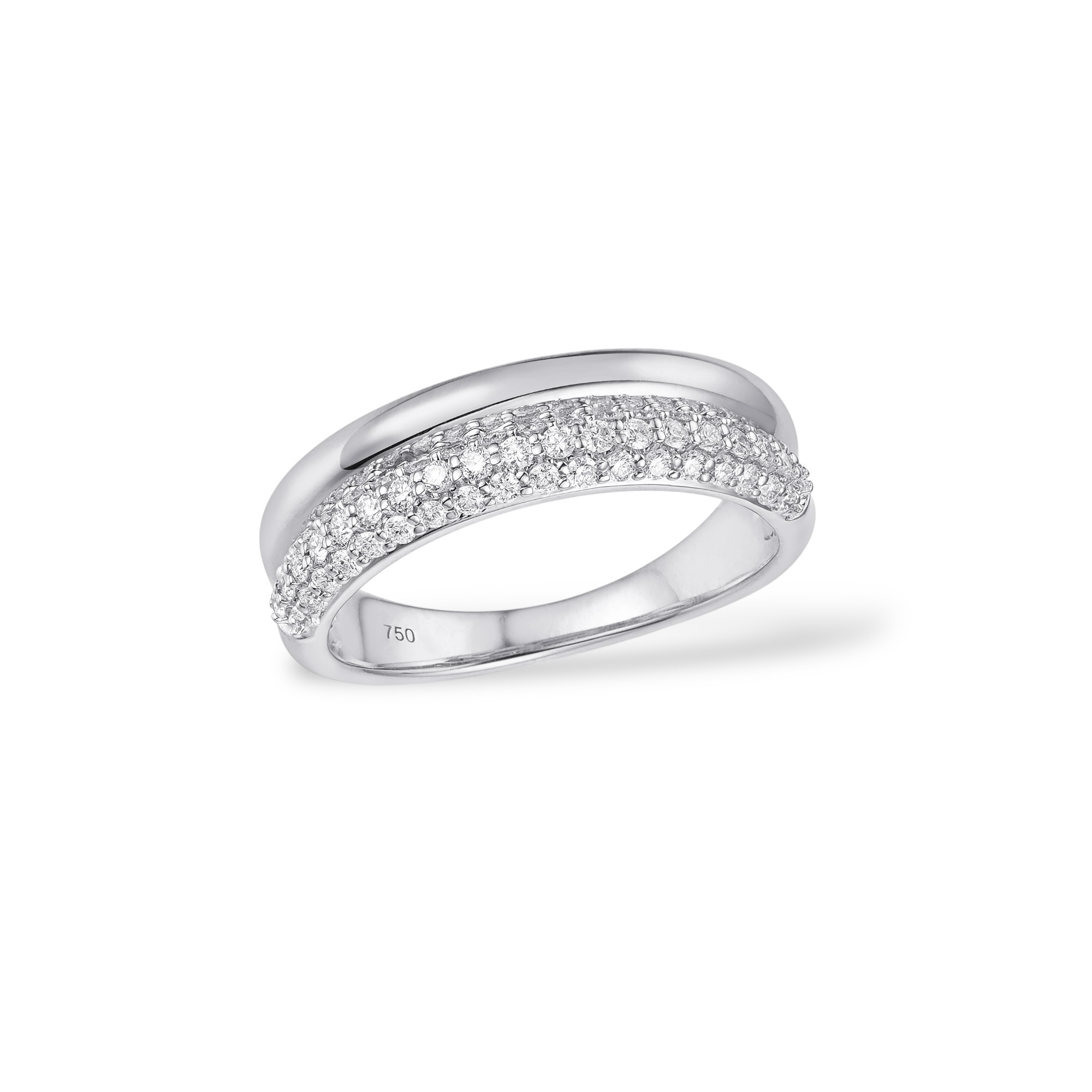 Double pavé diamond ring - 2