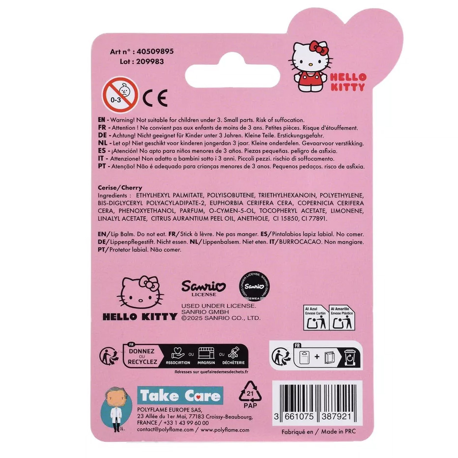 Hello Kitty 3D Läppbalsam - Körsbär (4g) - 5