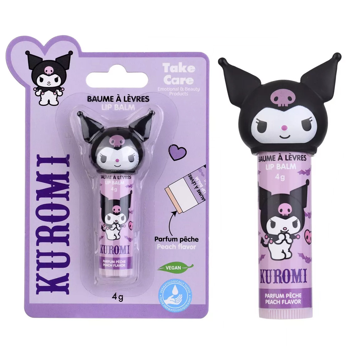 Kuromi 3D Läppbalsam - Persika 4 g