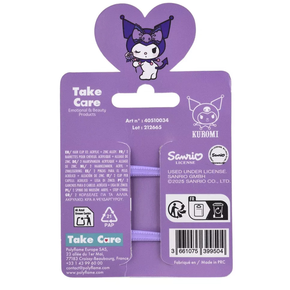 Kuromi Hårspännen 2 pack - 4