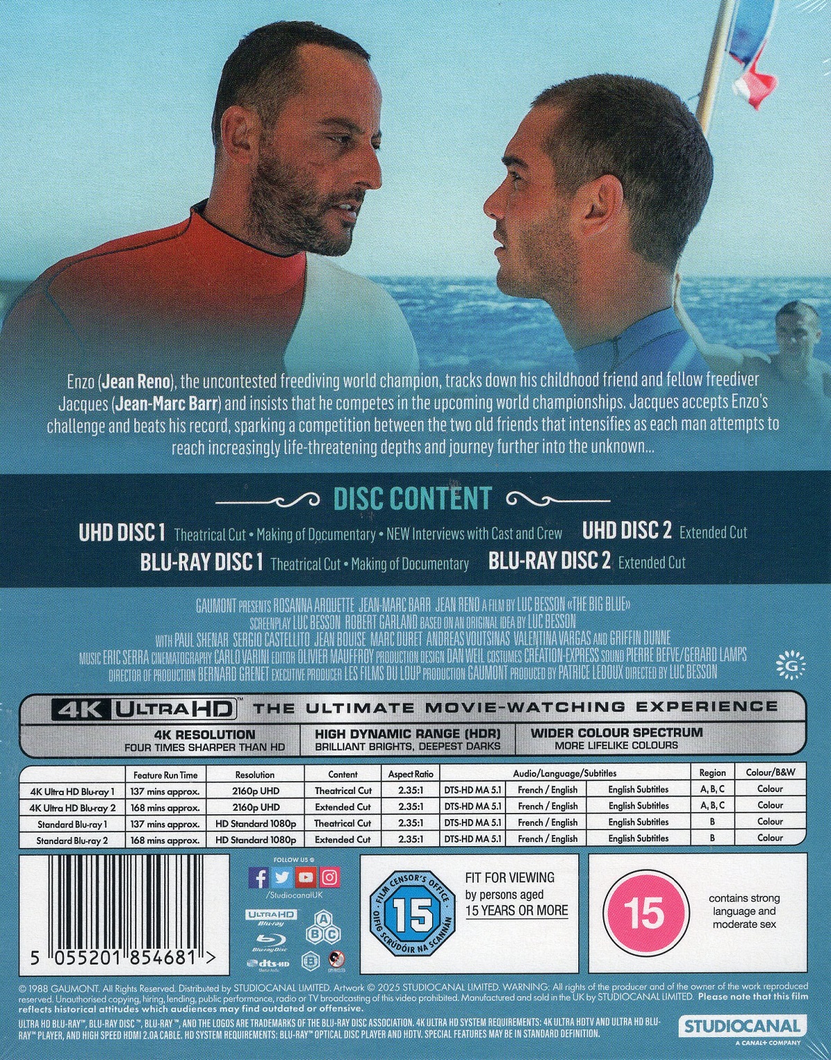 Le Grand Bleu (Limited Edition Steelbook) (ej svensk text) (4K Ultra HD + Blu-ray) - 2