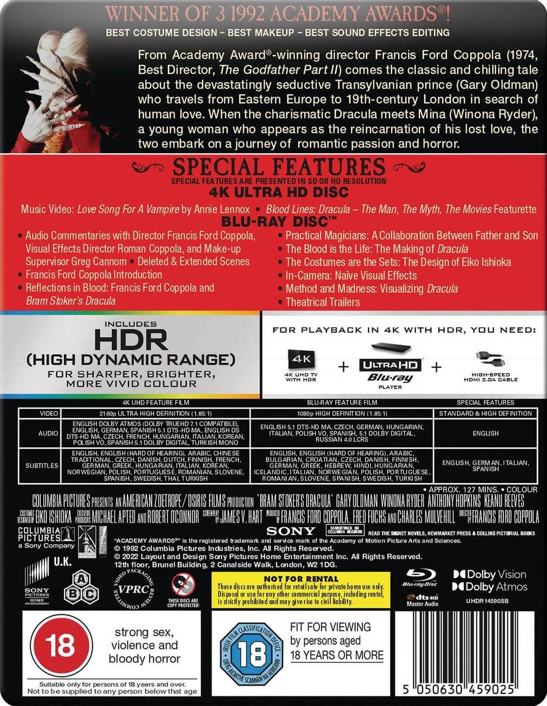 Bram Stoker's Dracula (Limited Edition Steelbook) (4K Ultra HD + Blu-ray) - 2