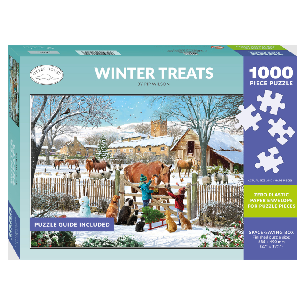 Jigsaw Puzzle Otter House Horse Motif Winter Treats 1000 pieces