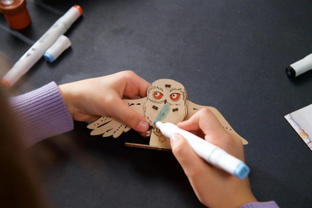 Ugears Coloring Hedwig Owl - 4