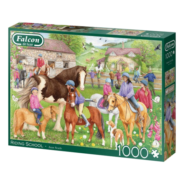 Pussel Falcon Hästmotiv Riding School 1000 Bitar