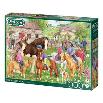 Jigsaw Puzzle Falcon Horse Motif Riding School 1000 pieces
