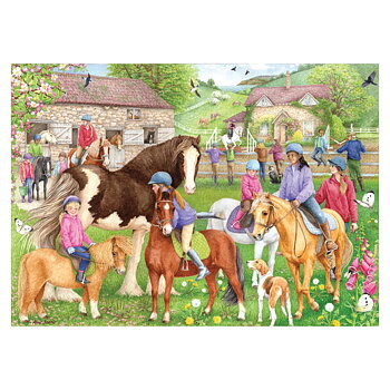 Jigsaw Puzzle Falcon Horse Motif Riding School 1000 pieces