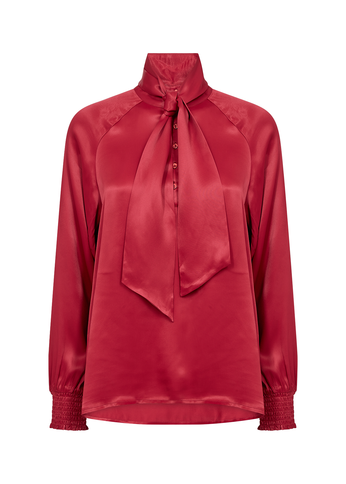 SC-HOPE 12 Blouse Röd knytblus