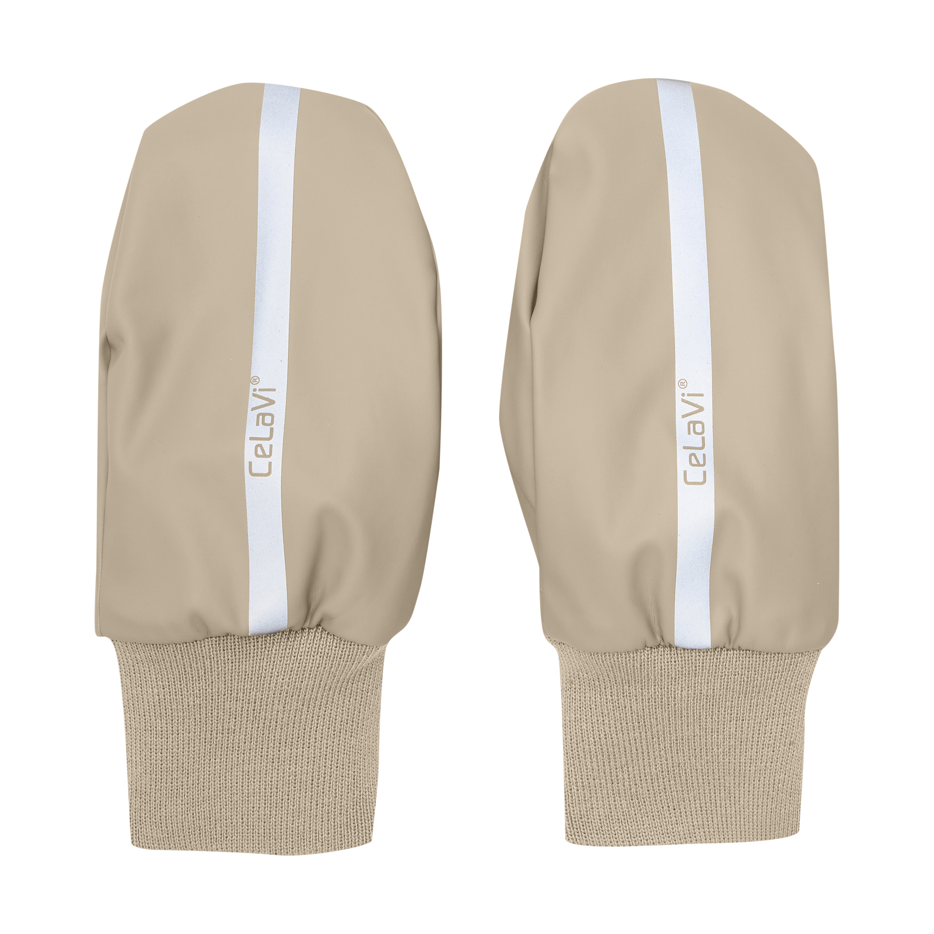 PU Padded Mittens White Pepper