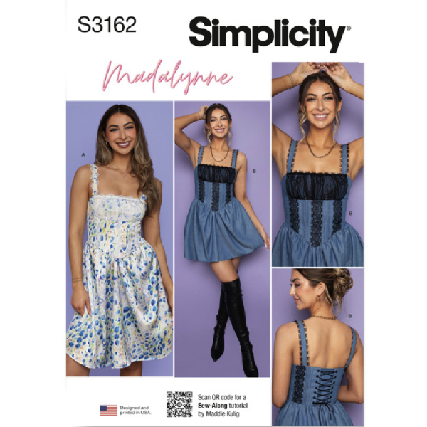 Madalynne X Simplicity S3162 Dress Pattern