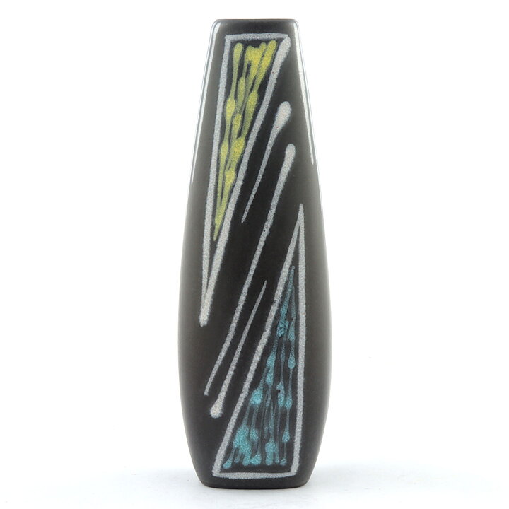 スヴェン・アーゲ・ホルム・ソレンセン  (Burgundiaシリーズ)  黒いベース  カラフルな装飾  16cm  1956年