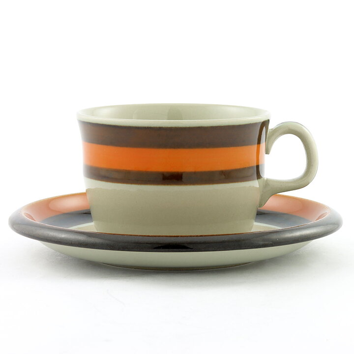 Marianne Westman (Annika 1972) Coffee Cup with Brown/Orange Decor 10,5 cm  [Sample Images] 
