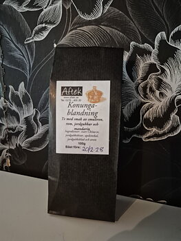 Förpackat svart te,  Konungablandning, 100gr Aftek
