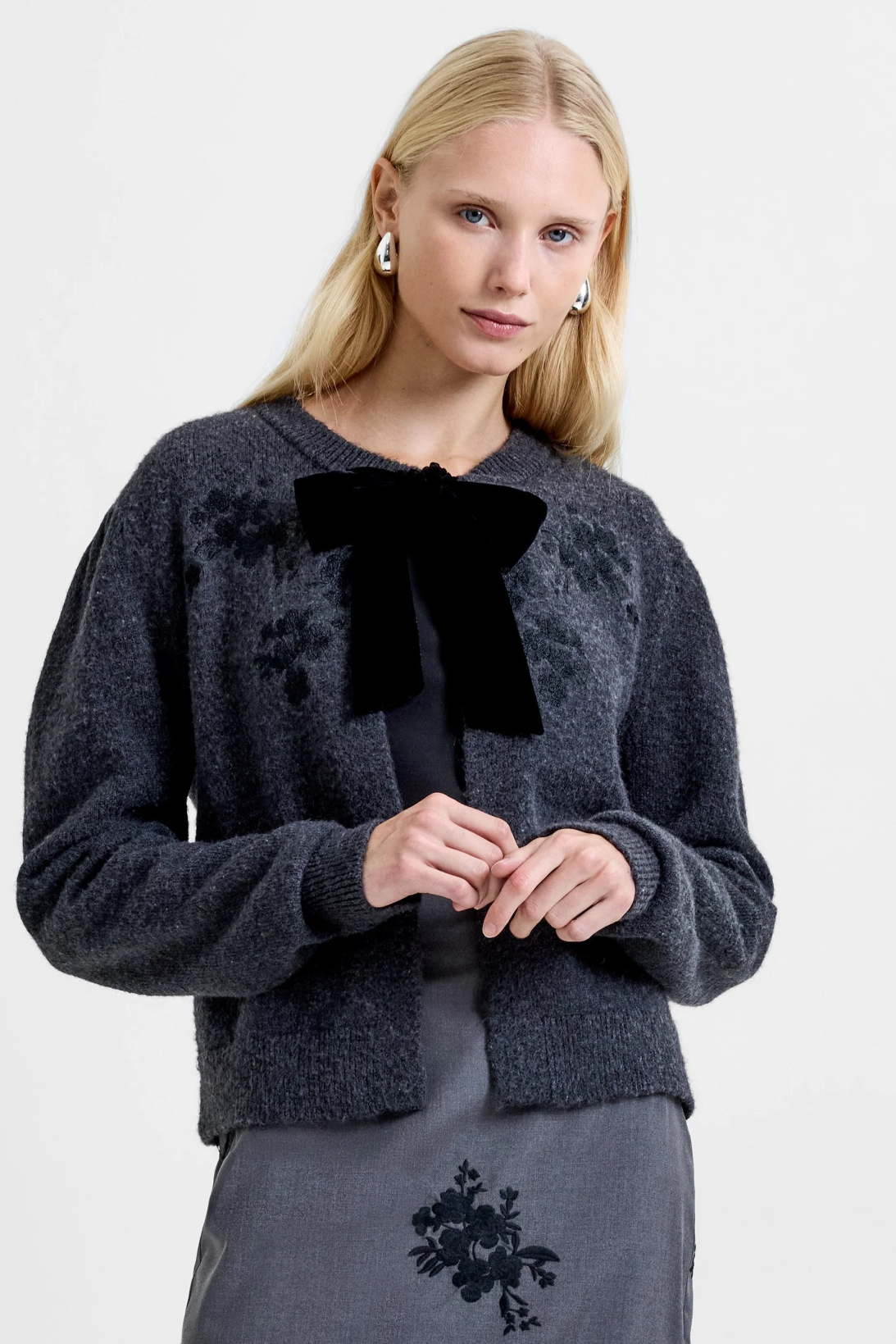 Irma Front Bow Cardigan - Stl. S - French Connection