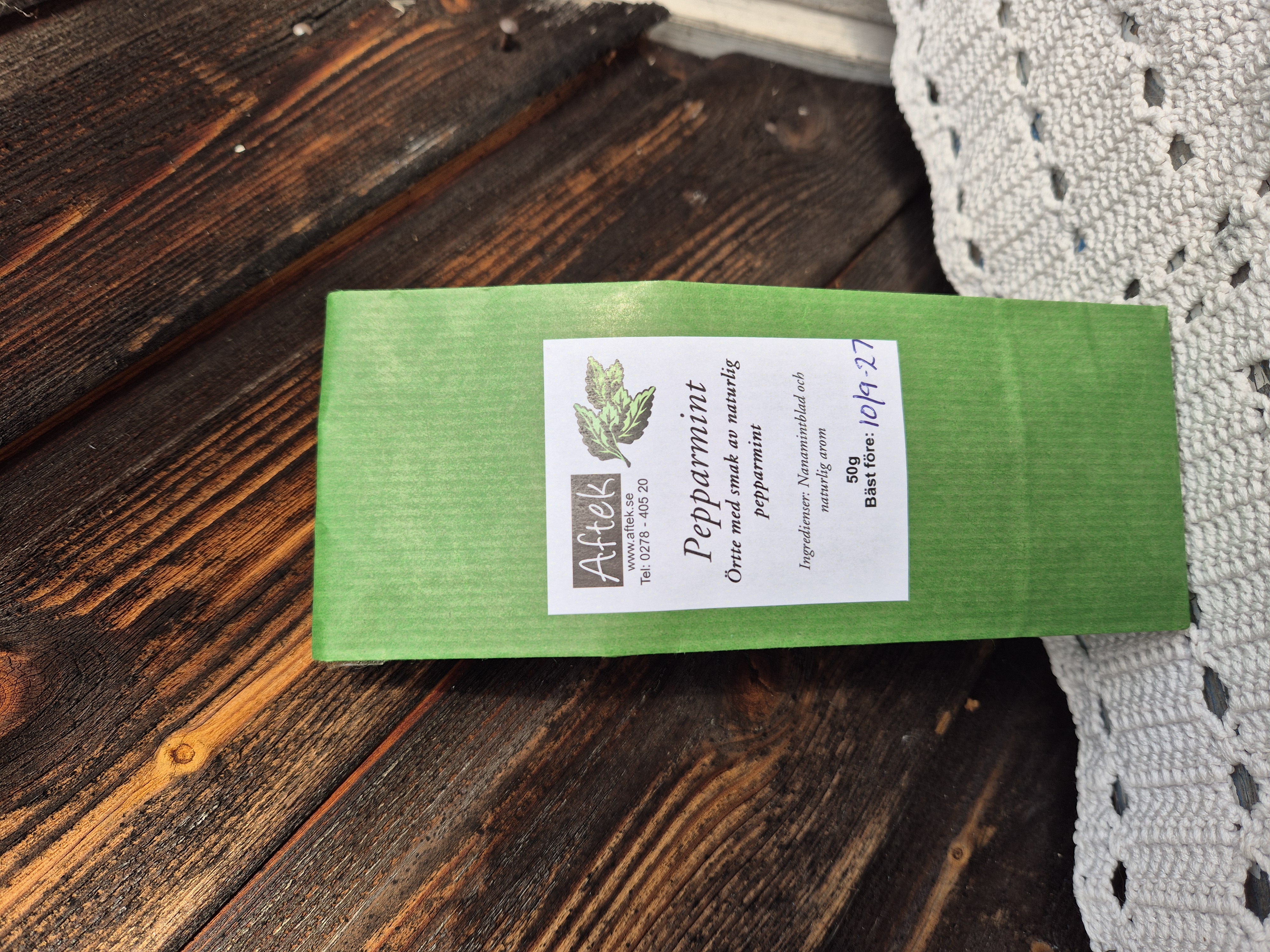 Förpackat Örtte Pepparmint 50gr Aftek
