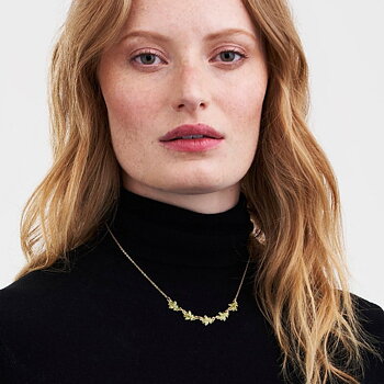 Fable Oak Leaf halsband guld