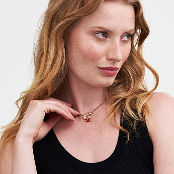 Fable English Rose pearl halsband guld