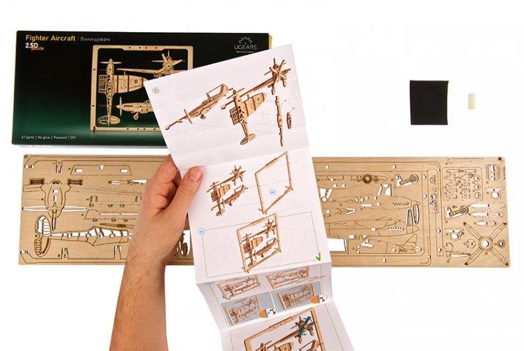 Ugears Fighter Aircraft 2.5D Puzzle* - 12