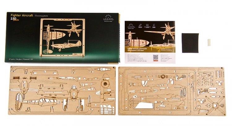 Ugears Fighter Aircraft 2.5D Puzzle* - 11